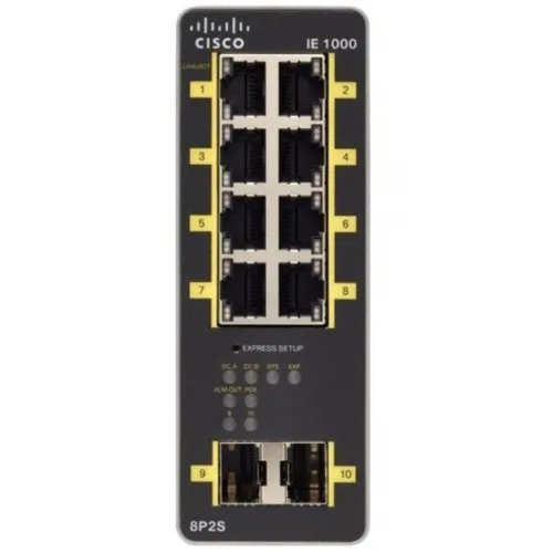 Коммутатор Cisco Industrial Ethernet 1000 Series IE-1000-8P2S-LM (1000 Base-TX (1000 мбит/с), 2 SFP порта)