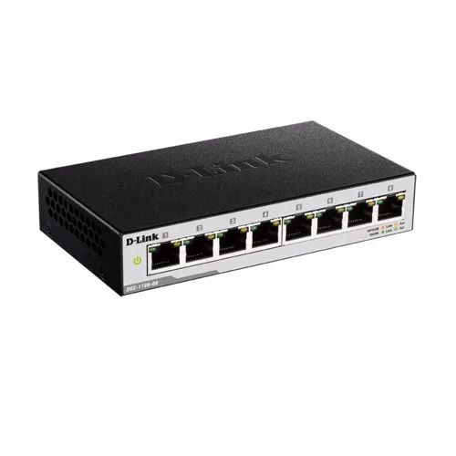Коммутатор D-link DGS-1100-08/B1A (1000 Base-TX (1000 мбит/с), Без SFP портов)