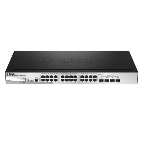 Коммутатор D-link DGS-1510-28LP/ME/A1A (1000 Base-TX (1000 мбит/с), 4 SFP порта)