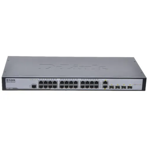 Коммутатор D-link DES-1228/ME/B1A (100 Base-TX (100 мбит/с), 4 SFP порта)