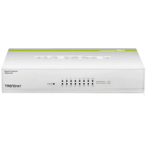 Коммутатор TrendNet TEG-S16D (1000 Base-TX (1000 мбит/с), Без SFP портов) Коммутатор TrendNet TEG-S16D (1000 Base-TX (1000 мбит/с), Без SFP портов)