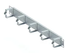 Кабельный организатор горизонтальный, 19", 1U, 5 колец, серый RUSRACK 
