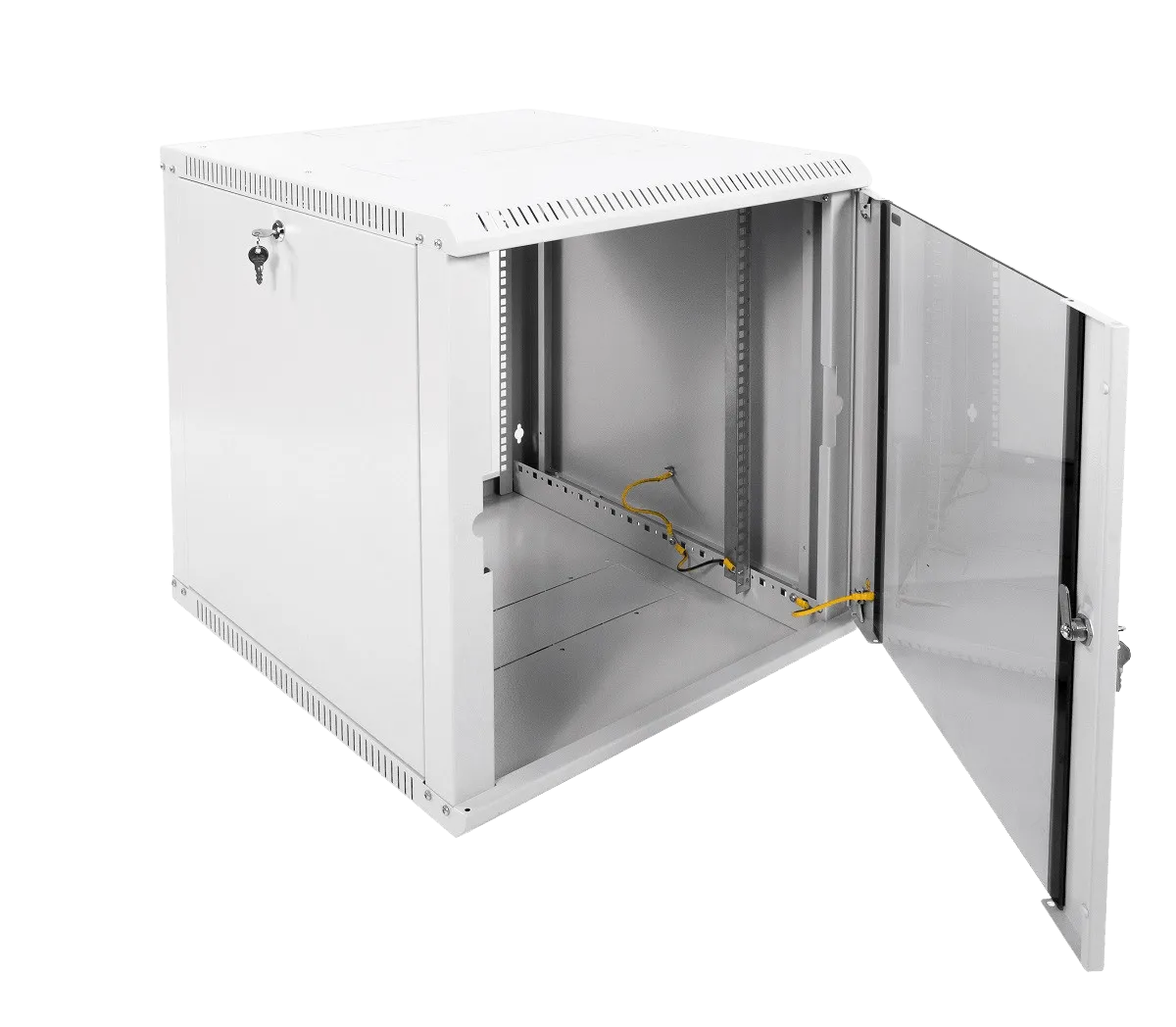Шкаф телекоммуникационный настенный разборный ЭКОНОМ 12U (600 × 650) дверь стекло
