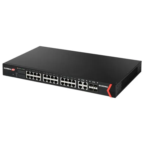 Коммутатор Edimax GS-5424PLC (1000 Base-TX (1000 мбит/с), 4 SFP порта)