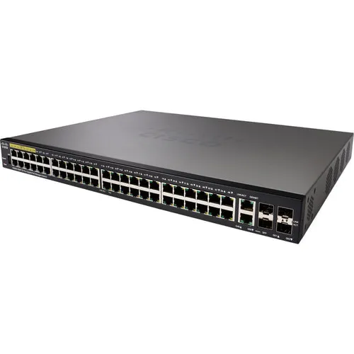 Коммутатор Cisco SG350-52MP-K9-EU (1000 Base-TX (1000 мбит/с), 2 SFP порта)
