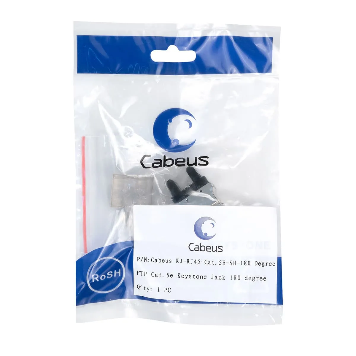 Cabeus KJ-RJ45-Cat.5E-SH-180 Degree