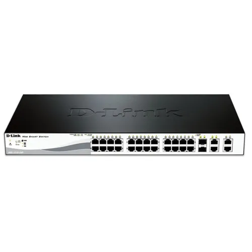 Коммутатор D-link DES-1210-28P (1000 Base-TX (1000 мбит/с), 2 SFP порта) Коммутатор D-link DES-1210-28P (1000 Base-TX (1000 мбит/с), 2 SFP порта)