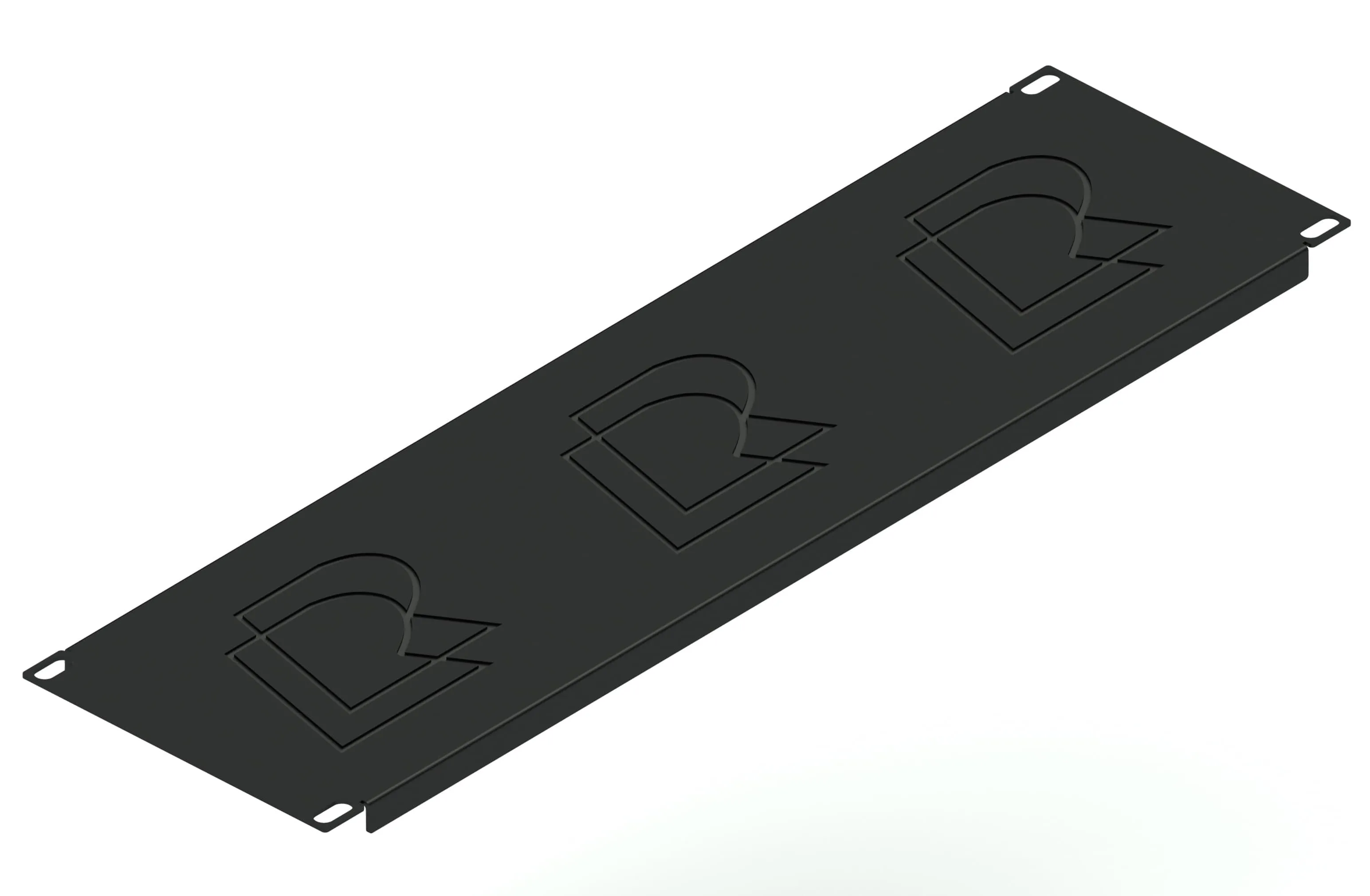 Заглушка 19" 3U, черная RUSRACK