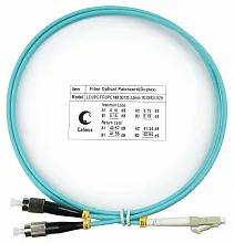 Шнур оптический duplex LC-FC 50/125 mm OM3 1,5м LSZH Cabeus fop 50 lc fc 1 5m