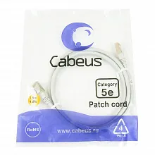 Патч-корд медный Cabeus PC-FTP-RJ45-Cat.5e-1.5m 19" кабель 5e  серый