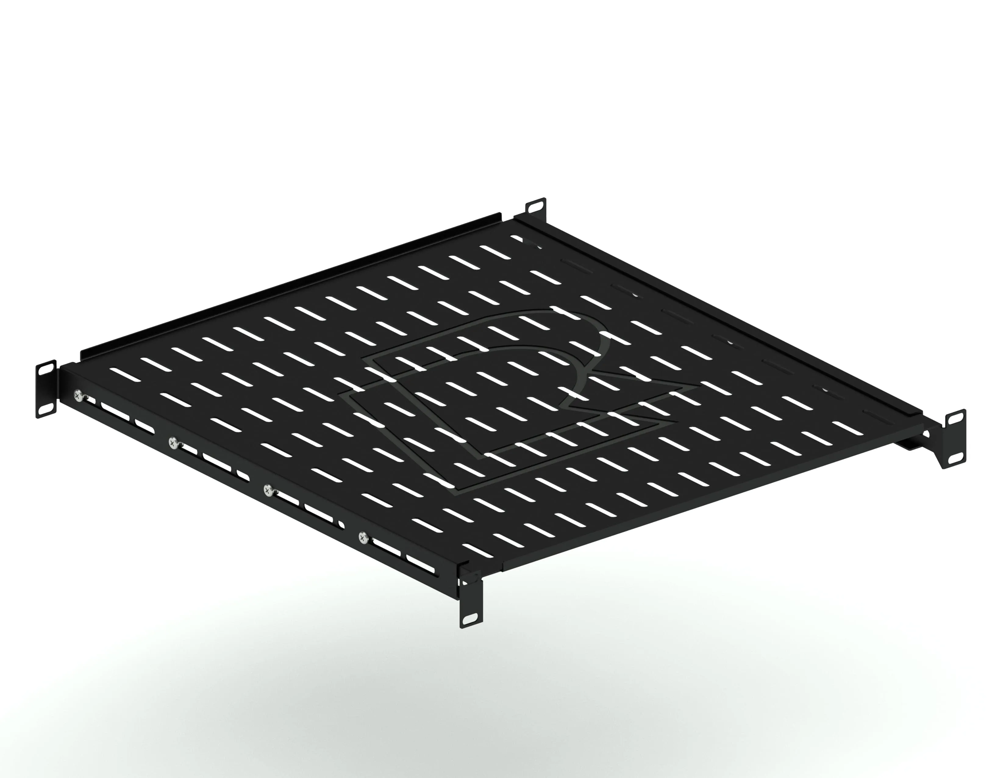 Универсальная стационарная полка глубина 500 мм, черная 