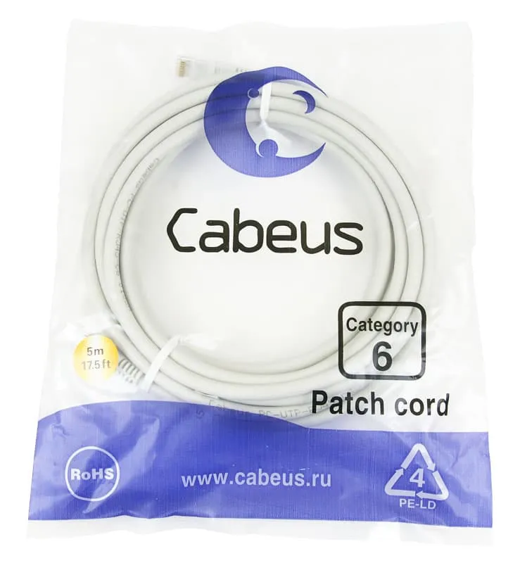 Cabeus PC-UTP-RJ45-Cat.6-5m Cabeus PC-UTP-RJ45-Cat.6-5m