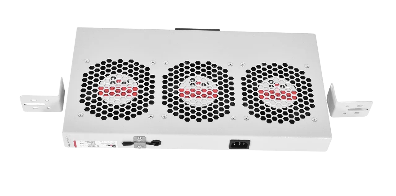 Модуль вентиляторный 19" 1U, 3 вентилятора, регул. глубина 200-310 мм с контроллером
