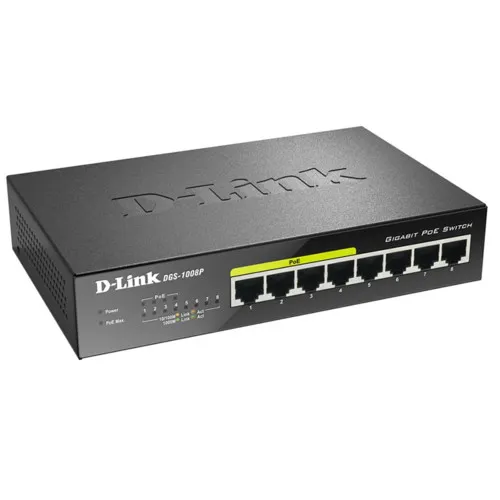 Коммутатор D-link DGS-1008P/D1A (1000 Base-TX (1000 мбит/с), Без SFP портов) Коммутатор D-link DGS-1008P/D1A (1000 Base-TX (1000 мбит/с), Без SFP портов)