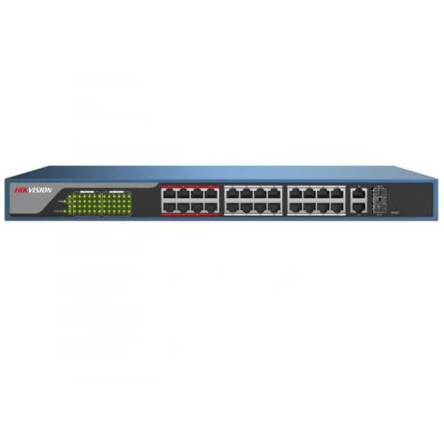 Коммутатор Hikvision DS-3E1326P-E (1000 Base-TX (1000 мбит/с), 2 SFP порта)