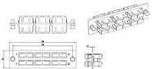 Hyperline FO-FPM-W120H32-6DSC-BL