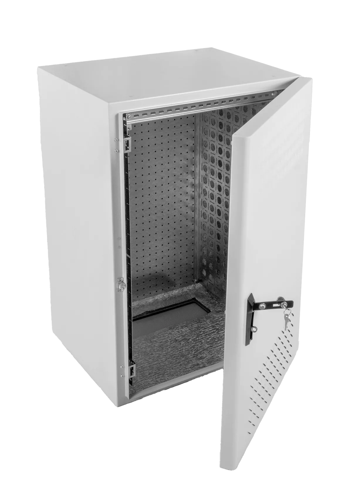 Шкаф уличный всепогодный настенный укомпл. 12U (Ш600 × Г500), нерж. сталь, комплектация Т1-IP54/55