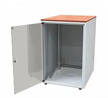 Шкаф телекоммуникационный напольный ZPAS WZ-3987-01-03-011-BBL 19" 15U 600x600x737мм