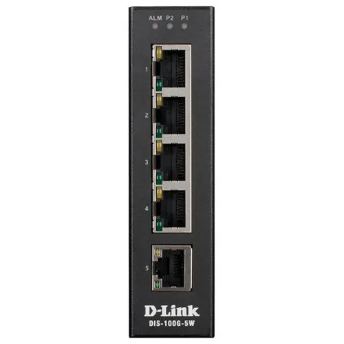 Коммутатор D-link DIS-100G-5W/A1A (1000 Base-TX (1000 мбит/с), Без SFP портов)
