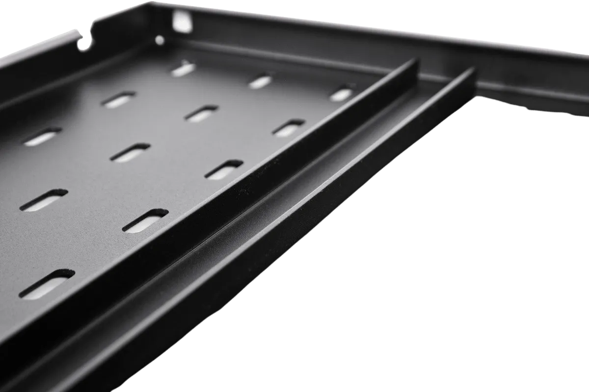 Полка усиленная для аккумуляторов, грузоподъёмностью 200 кг., глубина 580 мм, цвет черный