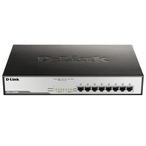 Коммутатор D-link DGS-1008MP/A1A (1000 Base-TX (1000 мбит/с)) Коммутатор D-link DGS-1008MP/A1A (1000 Base-TX (1000 мбит/с))