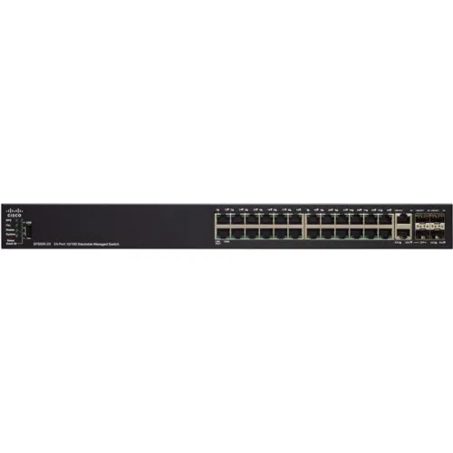 Коммутатор Cisco SF550X-24MP SF550X-24MP-K9-EU (1000 Base-TX (1000 мбит/с), 4 SFP порта)