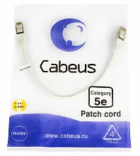 Патч-корд медный Cabeus PC-FTP-RJ45-Cat.5e-0.3m 19" кабель 5e  серый