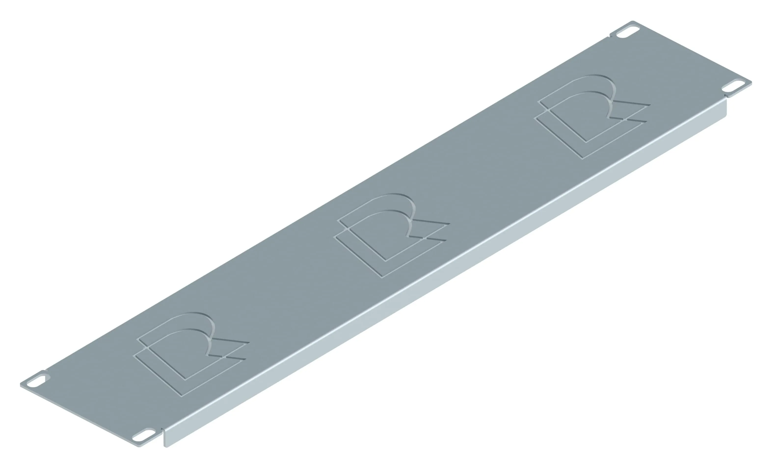 Заглушка 19" 2U, серая RUSRACK