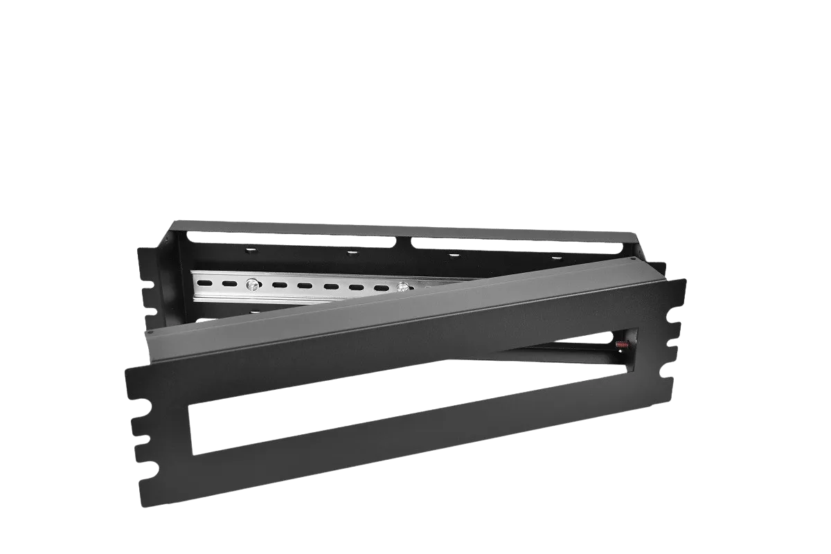 19″ панель с DIN-рейкой PS-3U, цвет черный