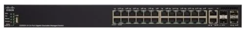Коммутатор Cisco SG550X-24MP SG550X-24MP-K9-EU (1000 Base-TX (1000 мбит/с), 2 SFP порта)