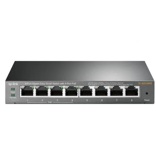 Коммутатор TP-Link TL-SG108PE (1000 Base-TX (1000 мбит/с), Без SFP портов)