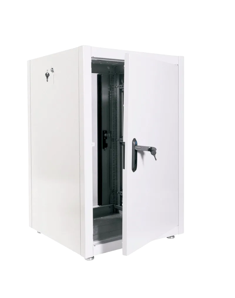 Шкаф телекоммуникационный напольный ЭКОНОМ 18U (600 × 800) дверь стекло, дверь металл