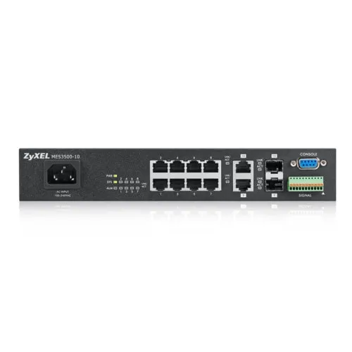 Коммутатор Zyxel MES3500-10-EU01V1F (100 Base-TX (100 мбит/с), 4 SFP порта) Коммутатор Zyxel MES3500-10-EU01V1F (100 Base-TX (100 мбит/с), 4 SFP порта)