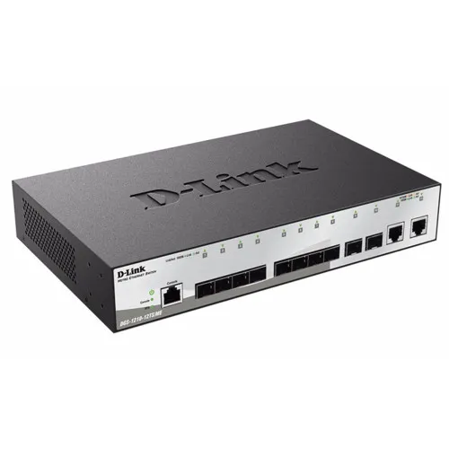 Коммутатор D-link DGS-1210-12TS/ME (Без LAN портов, 10 SFP портов)
