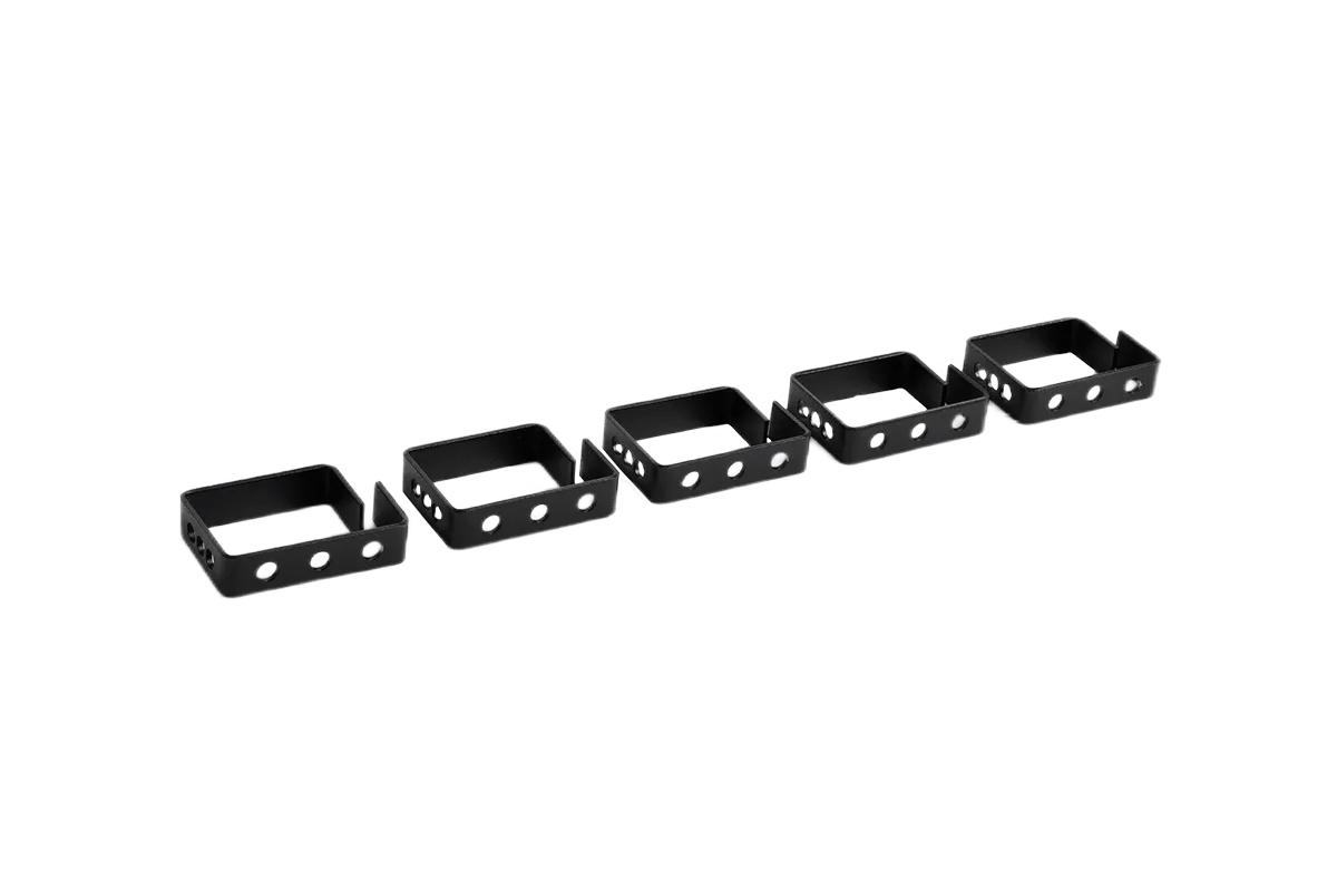 Органайзер кабельный одинарный 65 × 45 мм, 5 штук, цвет черный