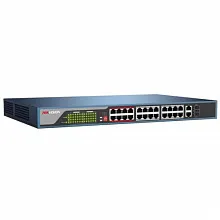 Коммутатор Hikvision DS-3E0326P-E(B) (100 Base-TX (100 мбит/с), 2 SFP порта)