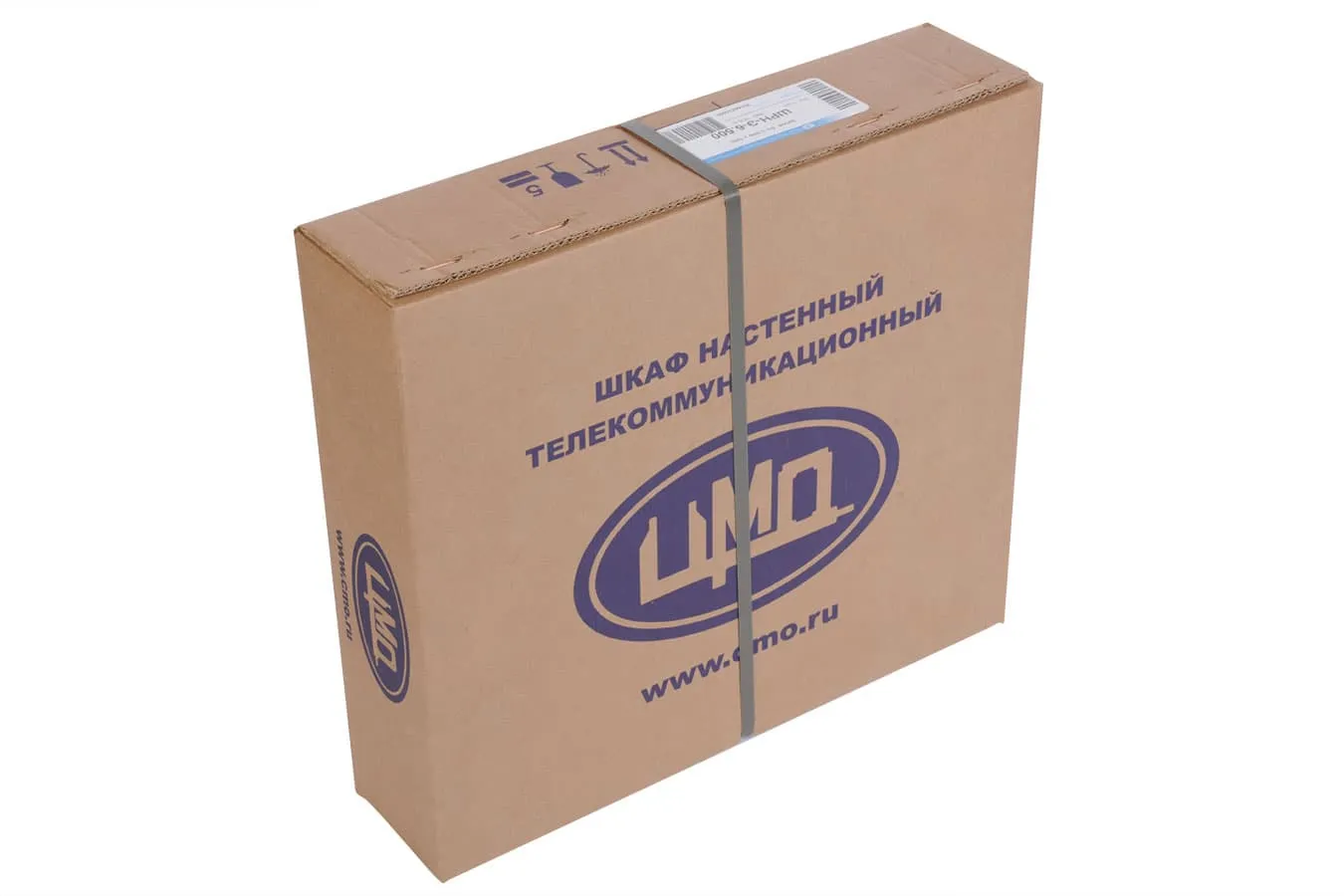 Шкаф телекоммуникационный настенный разборный ЭКОНОМ 6U (600 × 650) дверь стекло, цвет черный