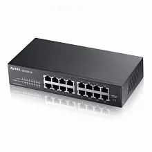 Коммутатор Zyxel GS1100-16 GS1100-16-EU0101F (1000 Base-TX (1000 мбит/с), Без SFP портов)