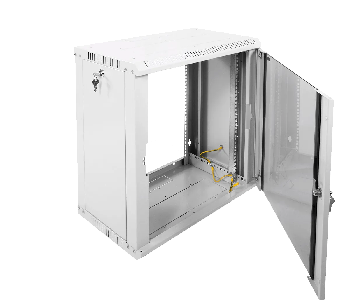 Шкаф телекоммуникационный настенный разборный ЭКОНОМ 12U (600 × 350) дверь стекло