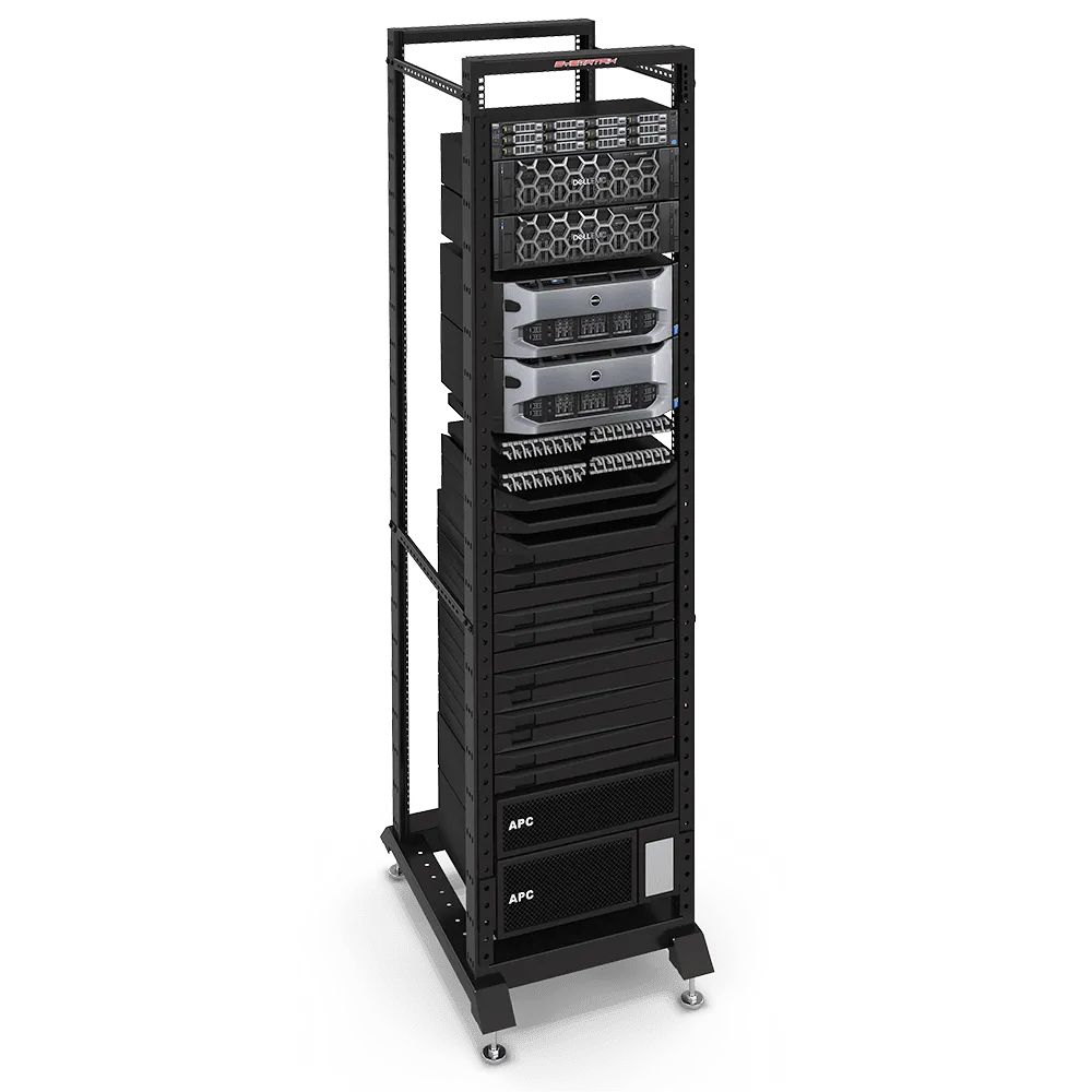 SYSMATRIX GR 6845.900 Открытая серверная стойка 45U 533x800x2062mm (ШхГхВ), двухрамная, цвет черный (RAL 9004)