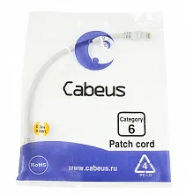 Патч-корд медный Cabeus PC-UTP-RJ45-Cat.6-0.3m 19" кабель 6  серый