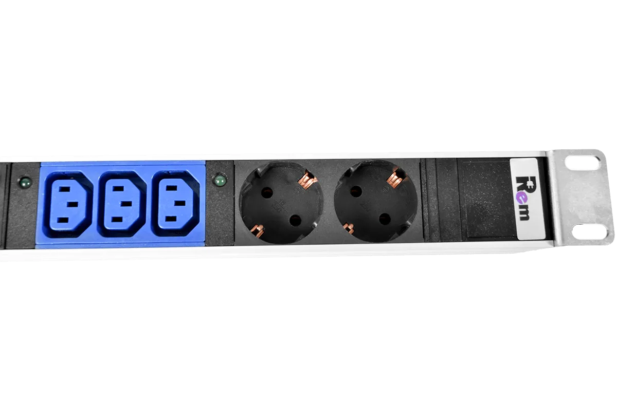 Гор блок розеток Rem-2MC,LINUX,мониторинг,управление2S,3C13,1~32А,19",колодка
