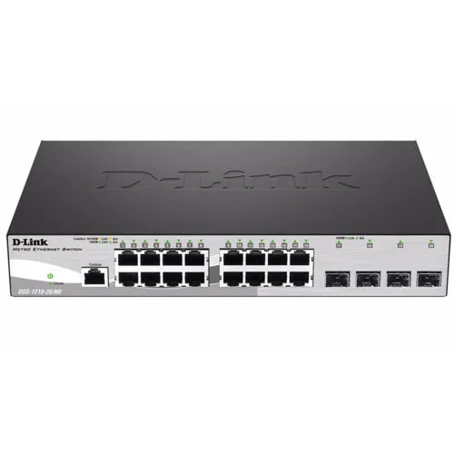 Коммутатор D-link DGS-1210-20/ME/A1A (1000 Base-TX (1000 мбит/с), 4 SFP порта)