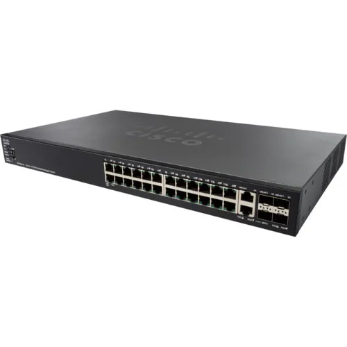 Коммутатор Cisco SF550X-24MP SF550X-24MP-K9-EU (1000 Base-TX (1000 мбит/с), 4 SFP порта)