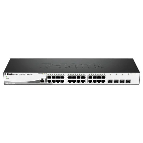 Коммутатор D-link DGS-1210-28P/ME (1000 Base-TX (1000 мбит/с), 4 SFP порта)