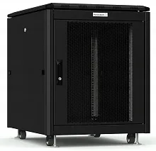 Шкаф телекоммуникационный напольный RUSRACK RSRO-608012/PMBL 19" 12U 600x800x730мм