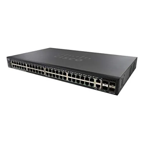 Коммутатор Cisco SG550X-48MP SG550X-48MP-K9-EU (1000 Base-TX (1000 мбит/с), 2 SFP порта)