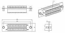 Hyperline FO-FPM-W120H32-24LC-BL