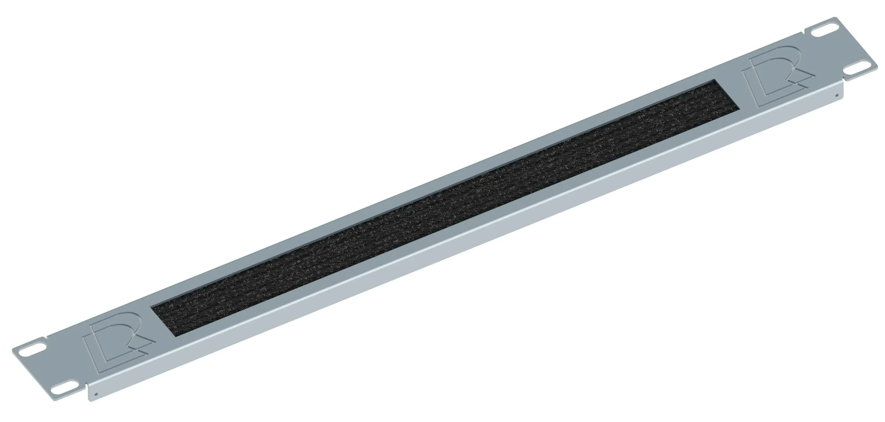 Кабельный организатор горизонтальный 19" с щеточным вводом, 1U, цвет серый RUSRACK