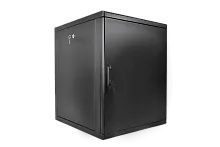 Шкаф телекоммуникационный настенный разборный 12U(600×650) съемные стенки, дверь металл, цвет черный